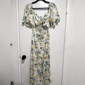 Zara tie dye dress with cut out